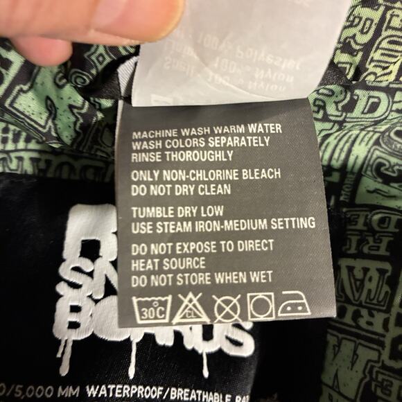 RIDE Snowboards Jacket Men LARGE Outdoor Winter Snow Ski Graphic Blue Green - Picture 5 of 13